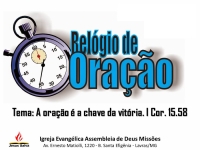 Rel&oacute;gio da Ora&ccedil;&atilde;o neste s&aacute;bado (6/2) ter&aacute; 12 horas de clamor a Deus - Confira o hor&aacute;rio de cada departamento