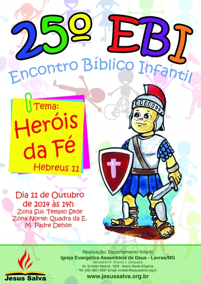 EBI - Encontro B&iacute;blico Infantil acontece neste s&aacute;bado