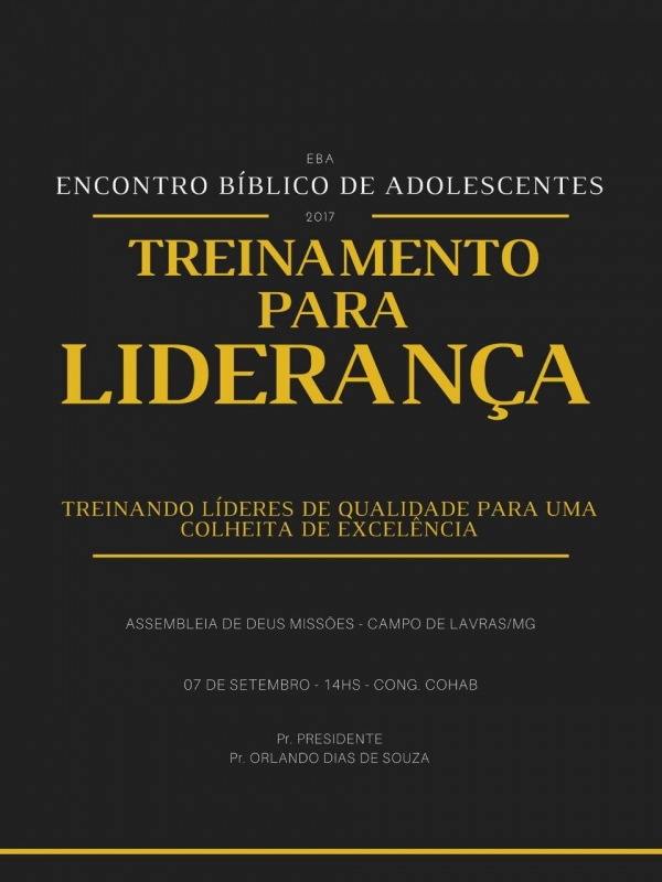 Encontro para Líderes de Adolescentes será realizado no dia 7/9