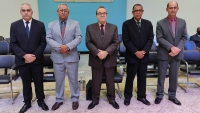 Diretoria AD Lavras 2022-2024. Da esquerda para a direita: pastores Jairo Carvalho, Carlos Roberto, Orlando Dias, Paulo de Andrade e Kennedy C&acirc;mara