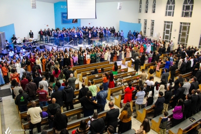 Pastor presidente Orlando Dias de Souza é homenageado em culto de ação de graças pelo seu aniversário