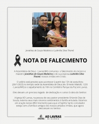 Nota de Falecimento: Jonathas Medeiros e Ludmilla Silva