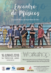 I Encontro de M&uacute;sicos e Workshop ser&aacute; realizado no pr&oacute;ximo s&aacute;bado (16/6)