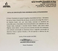 Assembleia Geral Extraordin&aacute;ria para aprova&ccedil;&atilde;o da reforma do estatuto ser&aacute; nesta ter&ccedil;a-feira (15/11)
