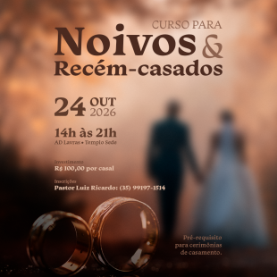 AD Lavras abre inscrições para o Curso de Noivos e Recém-Casados